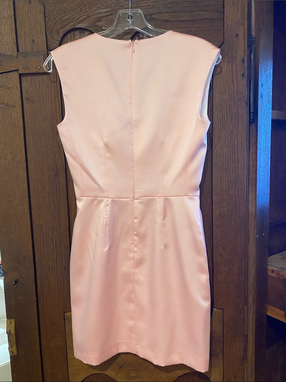NWT- Zara Light Pink V-Neck Sleeveless Mini Dress - Picture 6 of 6